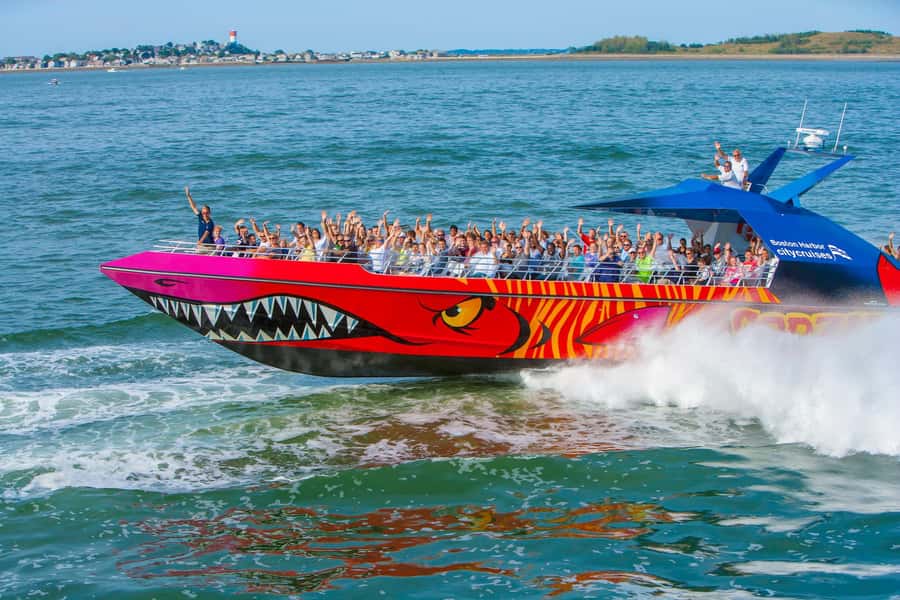 Boston: City Cruises Harbor Codzilla High Speed Thrill Boat - The Codzilla story and loud soundtrack: entertainment that actually matches the speed
