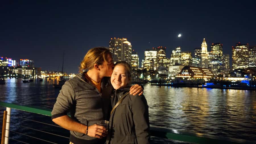 Boston: City Lights Sightseeing Cruise on Classic Boat - Seaport District lights and the evening vibe shift