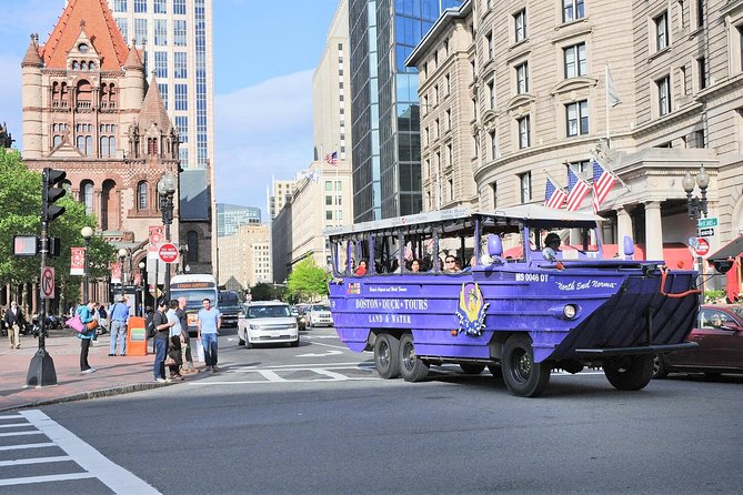 Boston Duck Boat Sightseeing City Tour with Cruise Along Charles River - Lunch and breaks are optional, because the tour moves