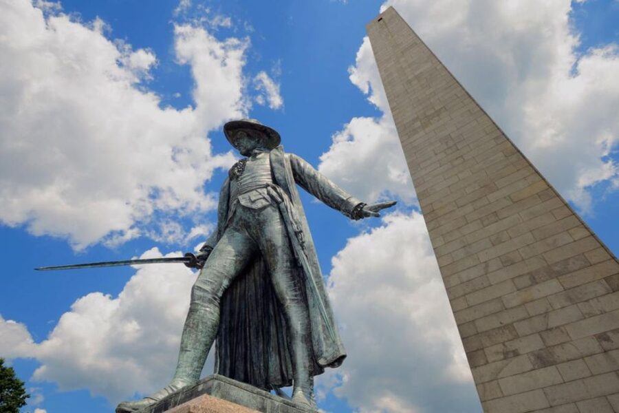 Boston: Freedom Trail, Bunker Hill, & USS Constitution Tour - Old South Meeting House and the Boston Massacre Site: crowds, propaganda, and consequences