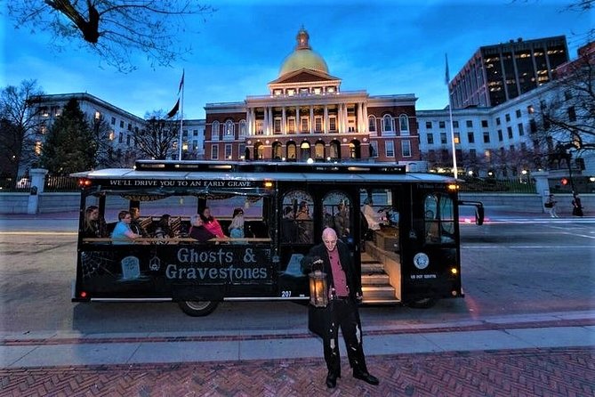 Boston Ghosts and Gravestones Trolley Tour - Entering the Trolley of the Doomed at 200 Atlantic Ave