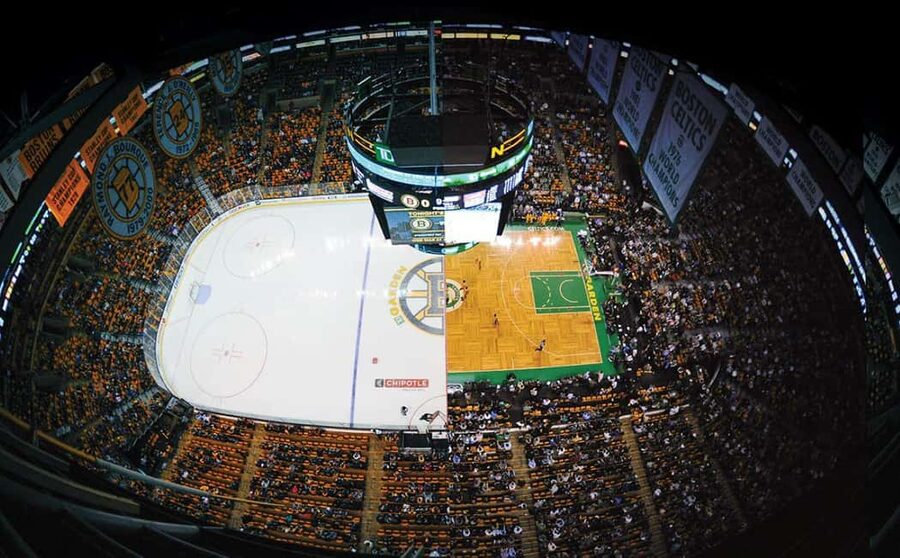 Boston: TD Garden Arena Tour - Moving through the public levels: clubs, suites, and event spaces