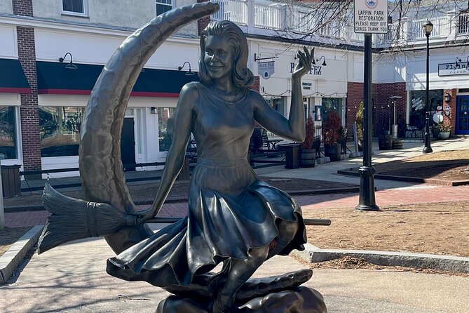 Salem Private Half Day Tour from Boston, groups 5-6 - Bewitched Statue of Elizabeth Montgomery and Essex Street Hex-Shop Moments