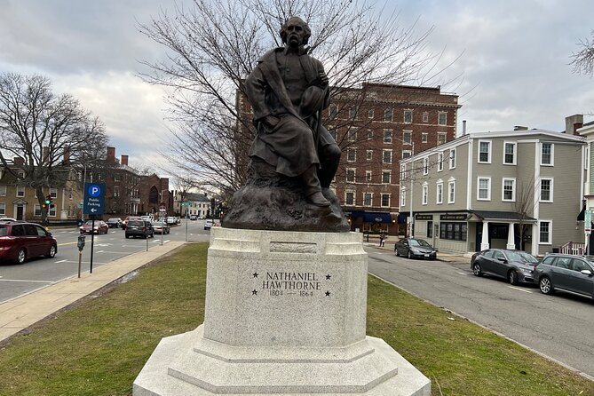 Wicked Awesome Tours: Witch Trial History and Salem Haunts! - Nathaniel Hawthorne Statue: Literature Meets the Trials
