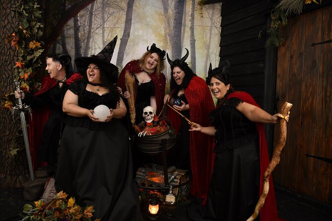 Witch Costume Photo Shoot - Olde Salem Village theatrical set - Posing, props, and how the photographer gets you camera-ready